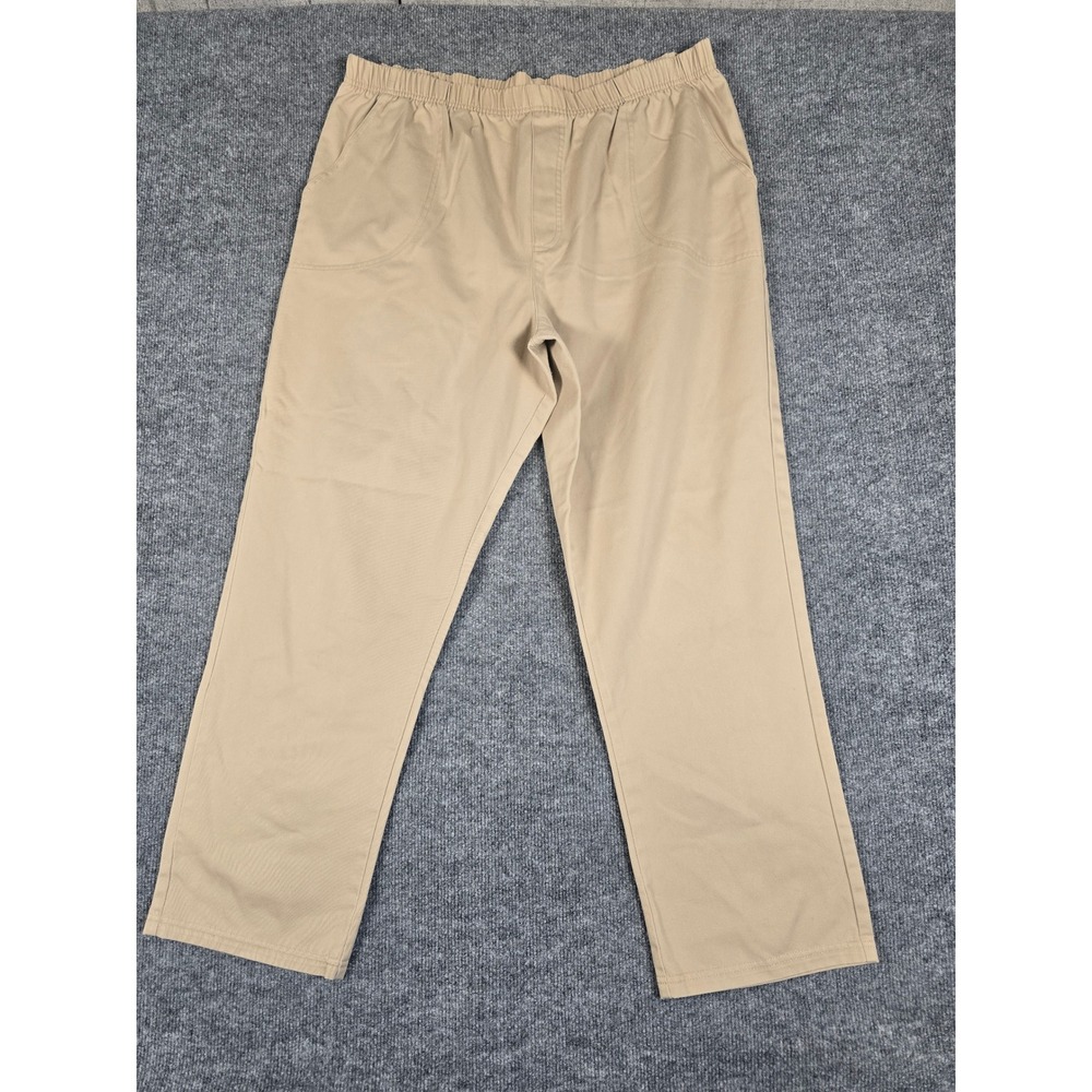 White Stag Women's Vallejo Tan Elastic Waist Casual Pants Size 18